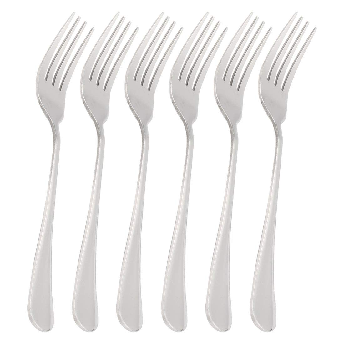Uxcell Stainless Steel Forks 6 Pcs Salad Dinner Fork Tableware Dinnerware For Eating Cooking 7''