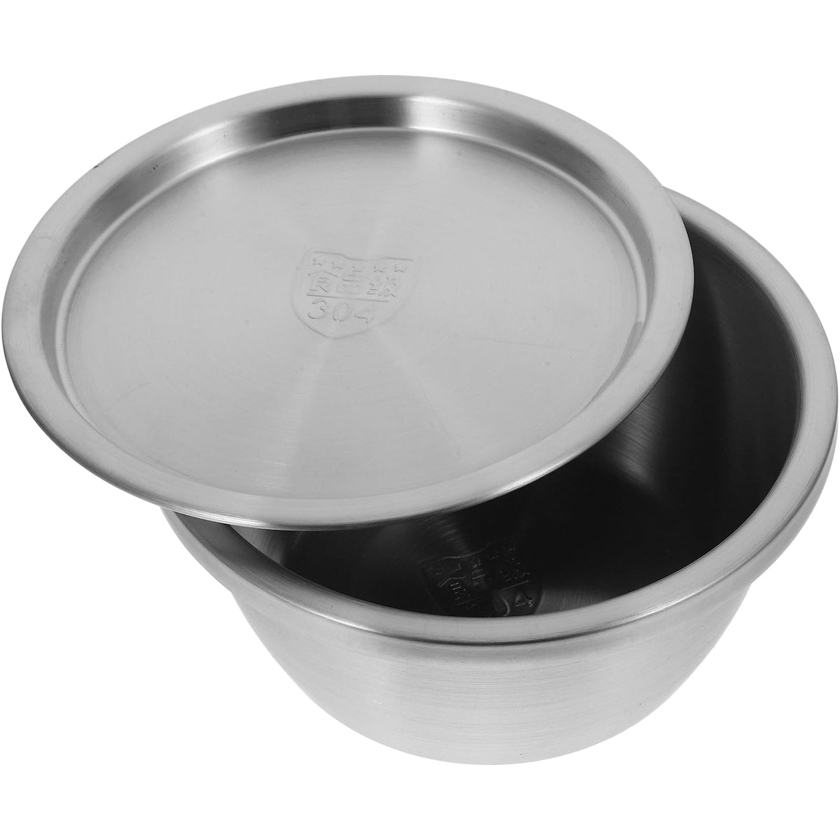 Hemoton Stainless Steel Mixing Bowl With Lid Meal Prep Bowl For Baking Cooking Storing Stainless Steel Basin For Home Kitchen