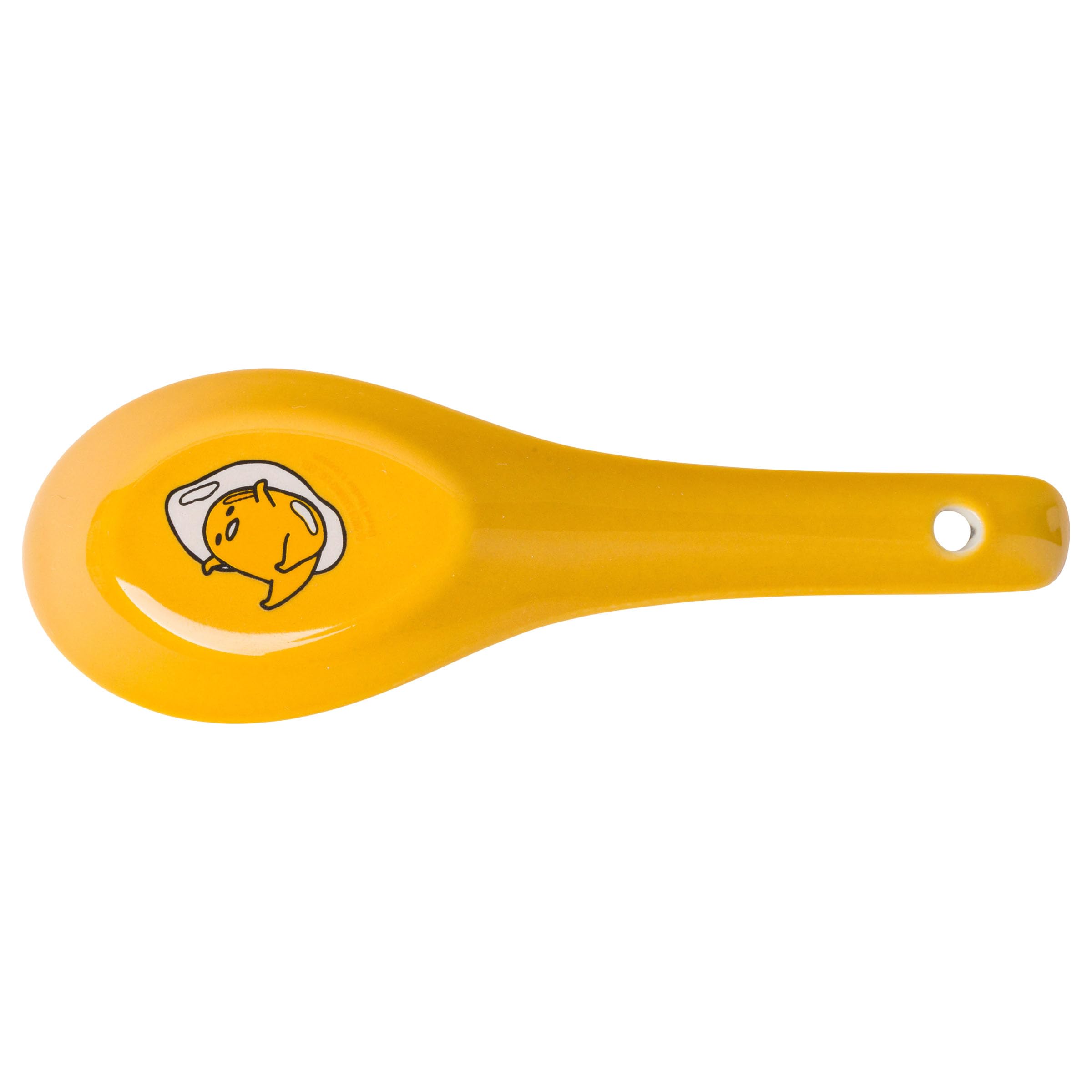 Silver Buffalo Sanrio Gudetama Lazy Egg Dangerous Situations Ceramic Soup Mug With Spoon, 24 Ounces