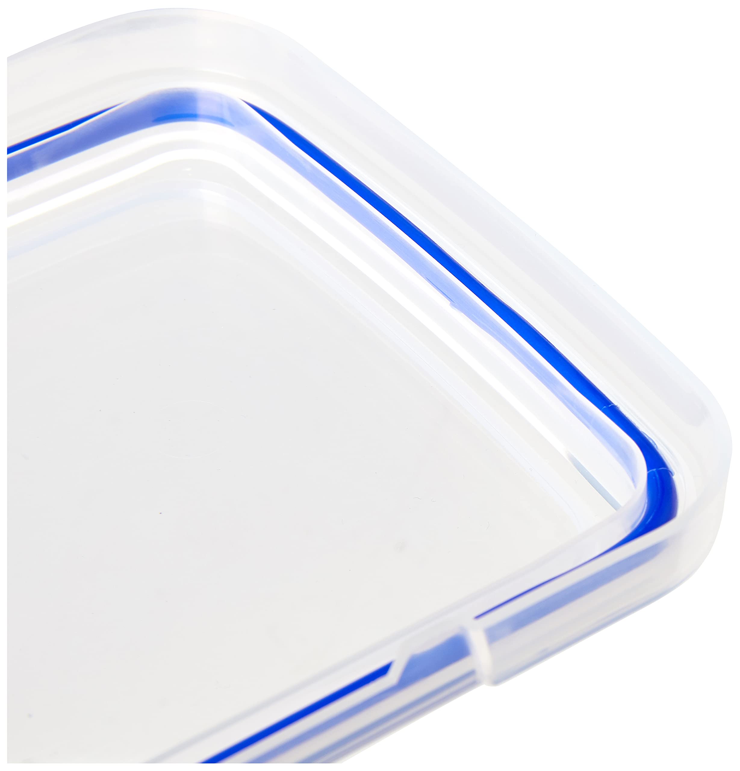Sistema Klip It Rectangular Collection Food Storage Container, 33.8 Oz./1.0 L, Clear/Blue, 3 Count