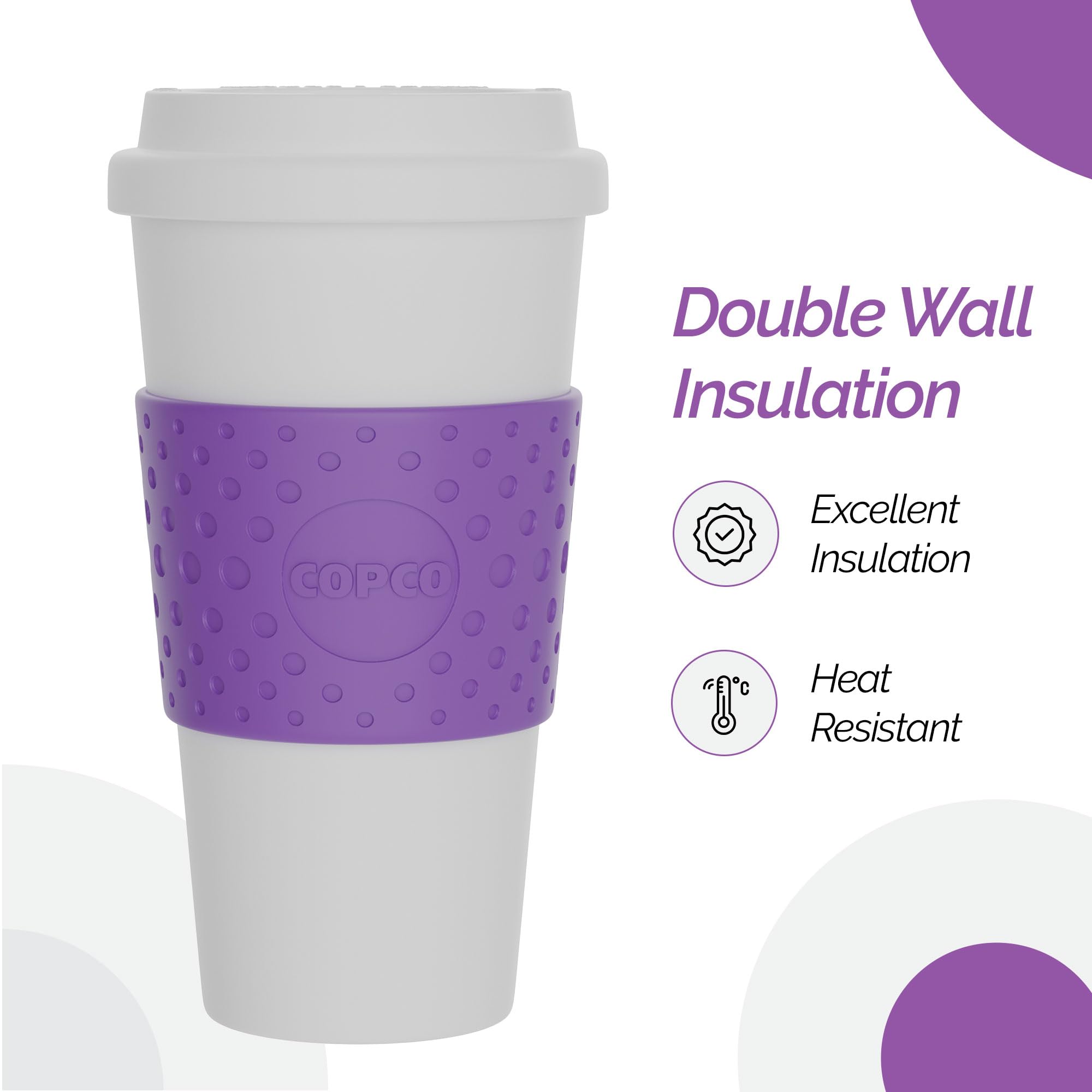 Copco Acadia Travel Mug, 16-Ounce, Lilac