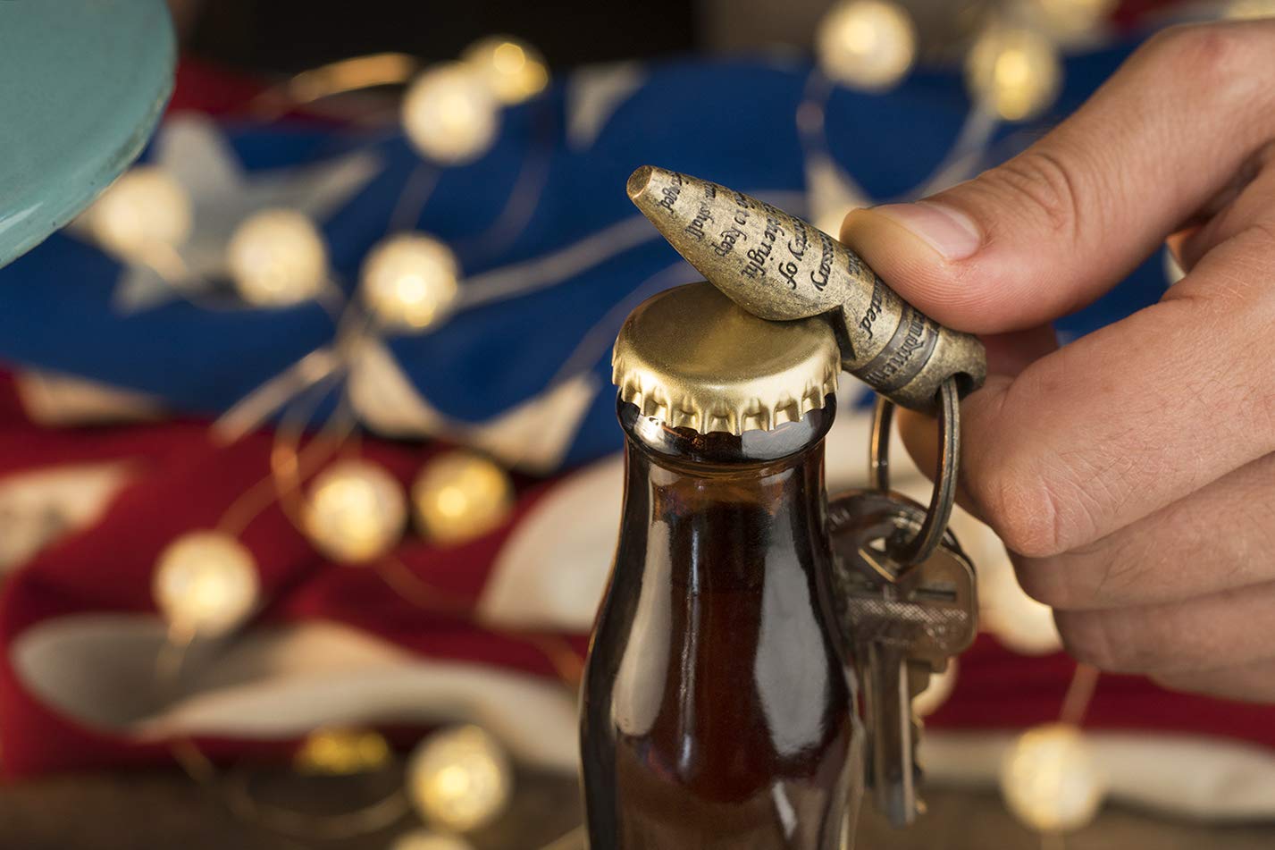 2A Amendment Patriotic 50 BMG Keychain Bottle Opener