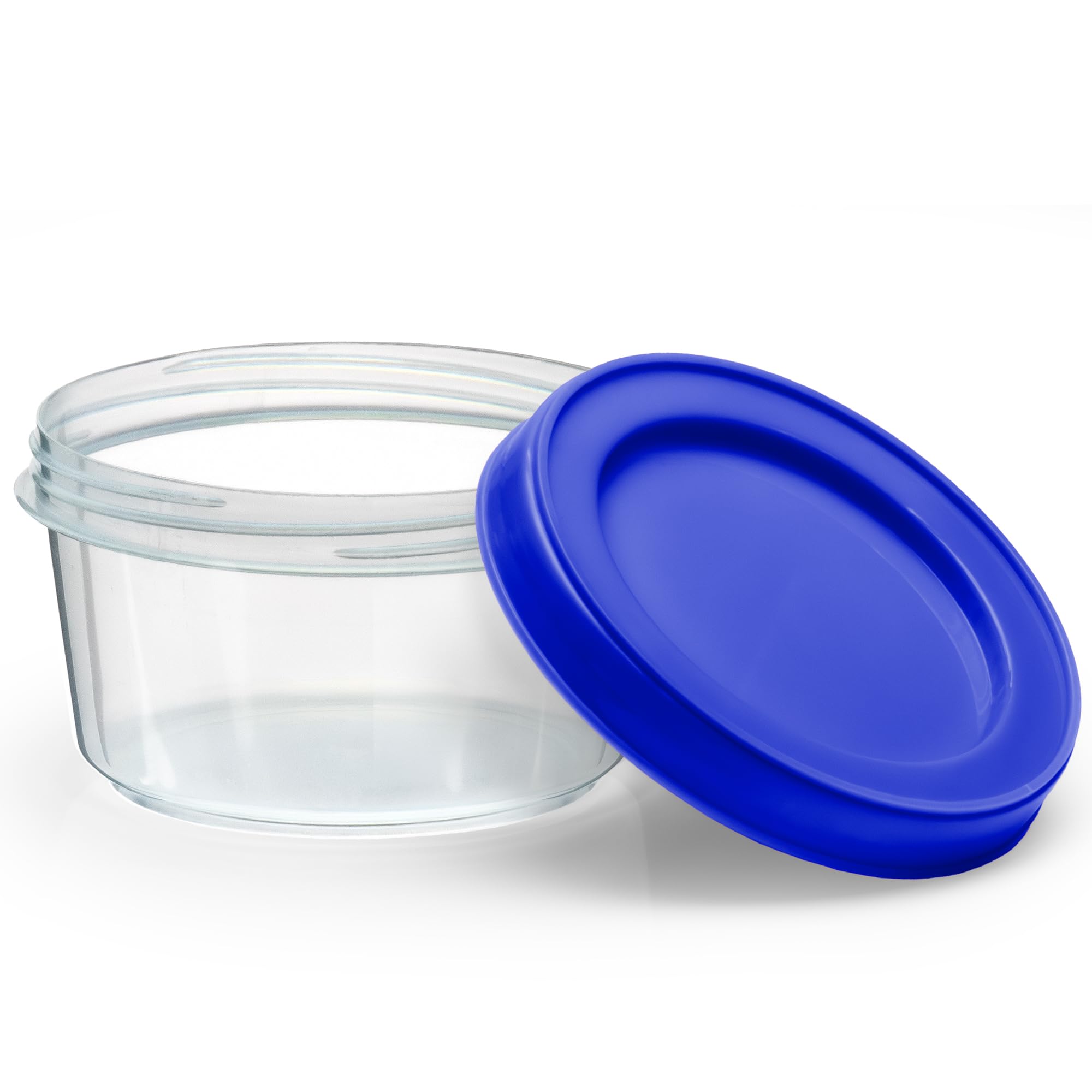Decorrack 12 Pack - 7 Oz Plastic Food Storage Containers With Screw Lids, Bpa-Free, Reusable Stackable Jars For Portion Control,