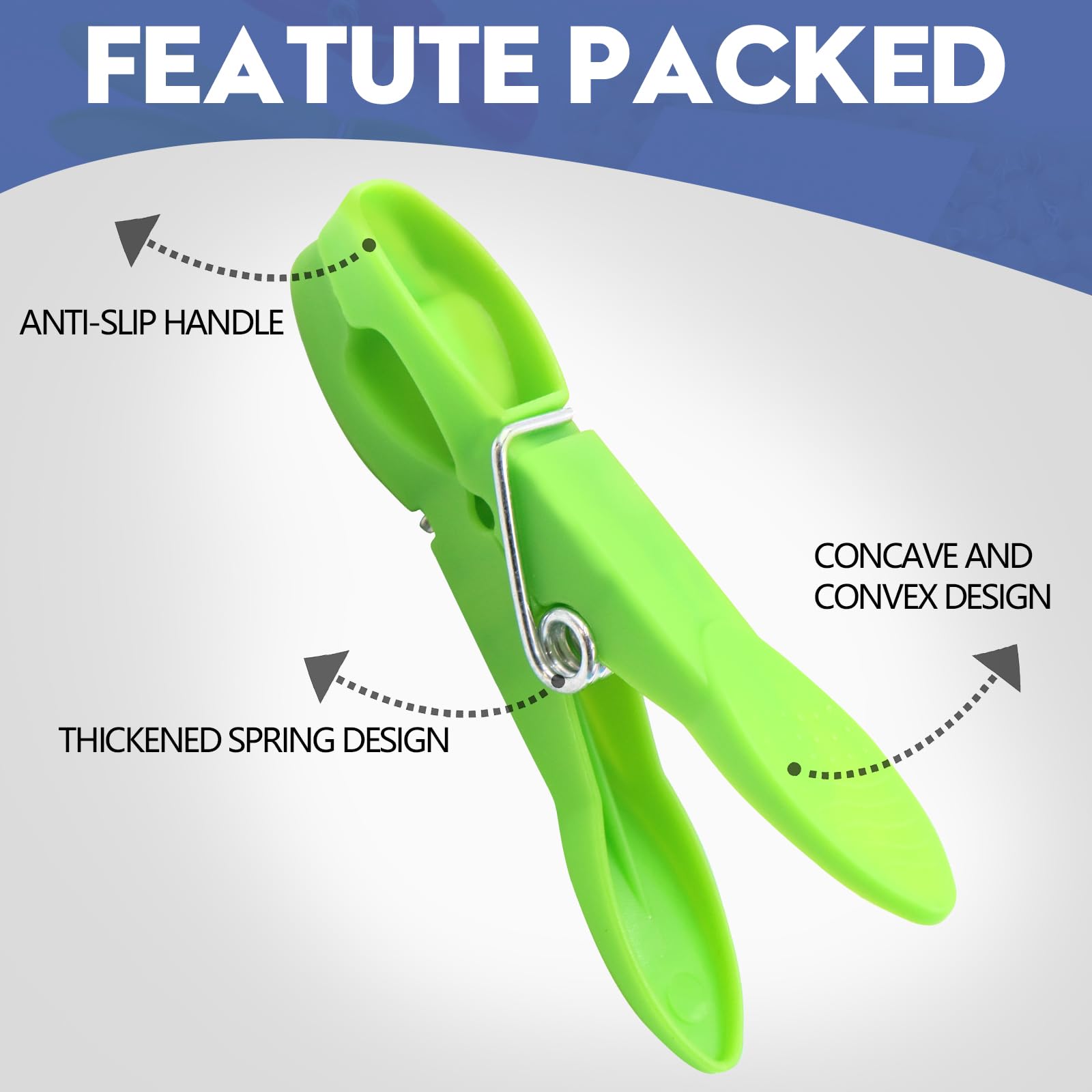 48 Packs Colorful Plastic Clothespins Hangers Clips Clothes Pins Heavy Duty Laundry Clothes Pins Clips With Springs, Air-Drying