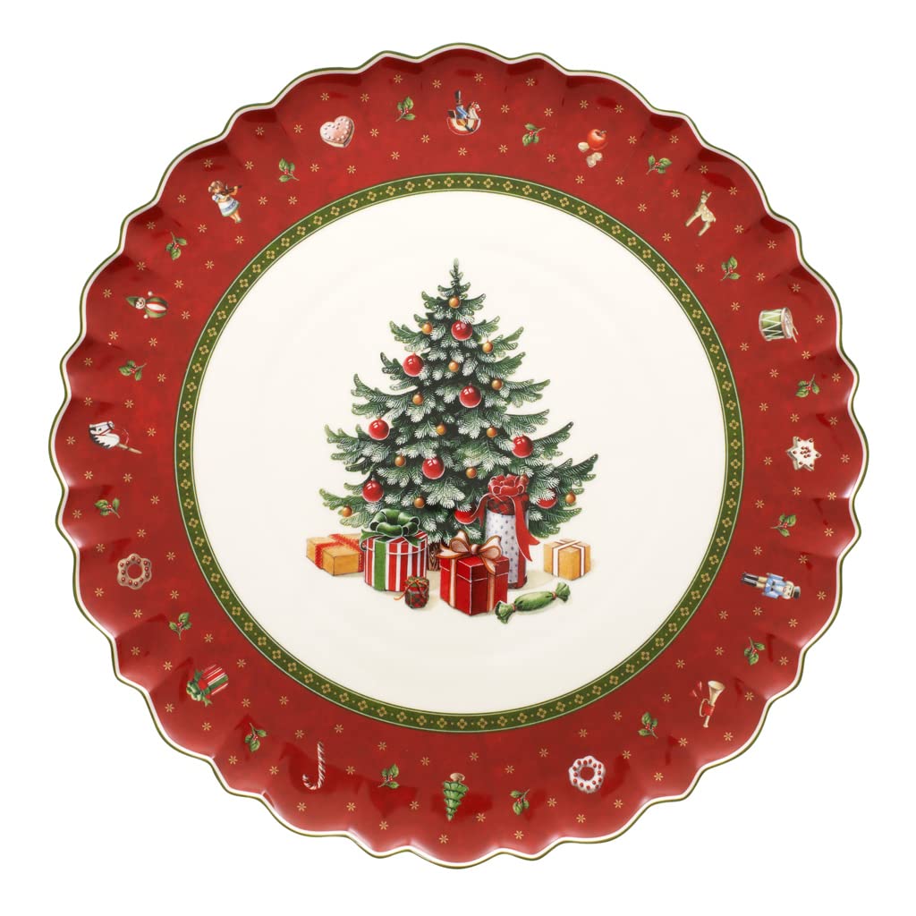 Villeroy & Boch Delight Cake Plate By - Perfect For Christmas Gift Or Entertaining - Premium Porcelain -Dishwasher And Microwave