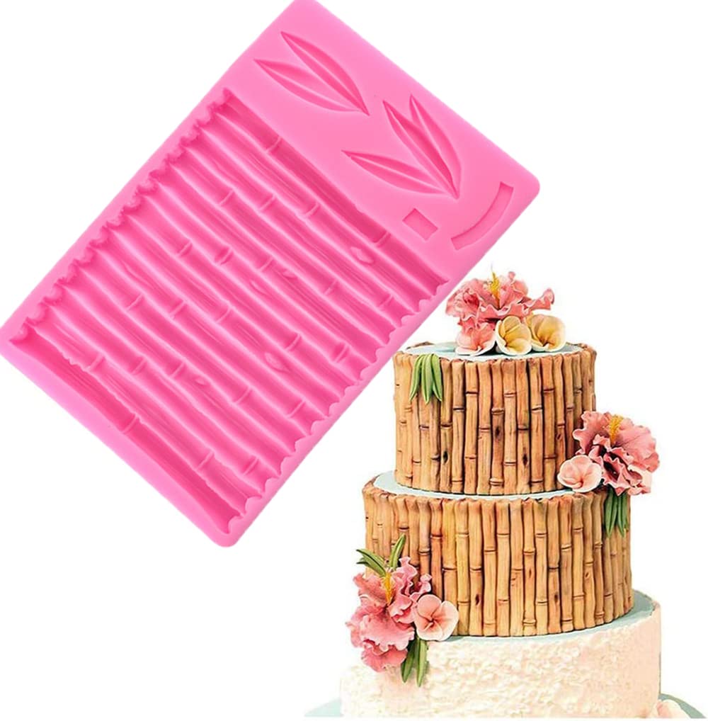 3D Bamboo Leaves Embossed Clubs Silicone Molds For Diy Fondant Candy Making Chocolate Mold Desserts Ice Cube Gum Clay Biscuit Pl