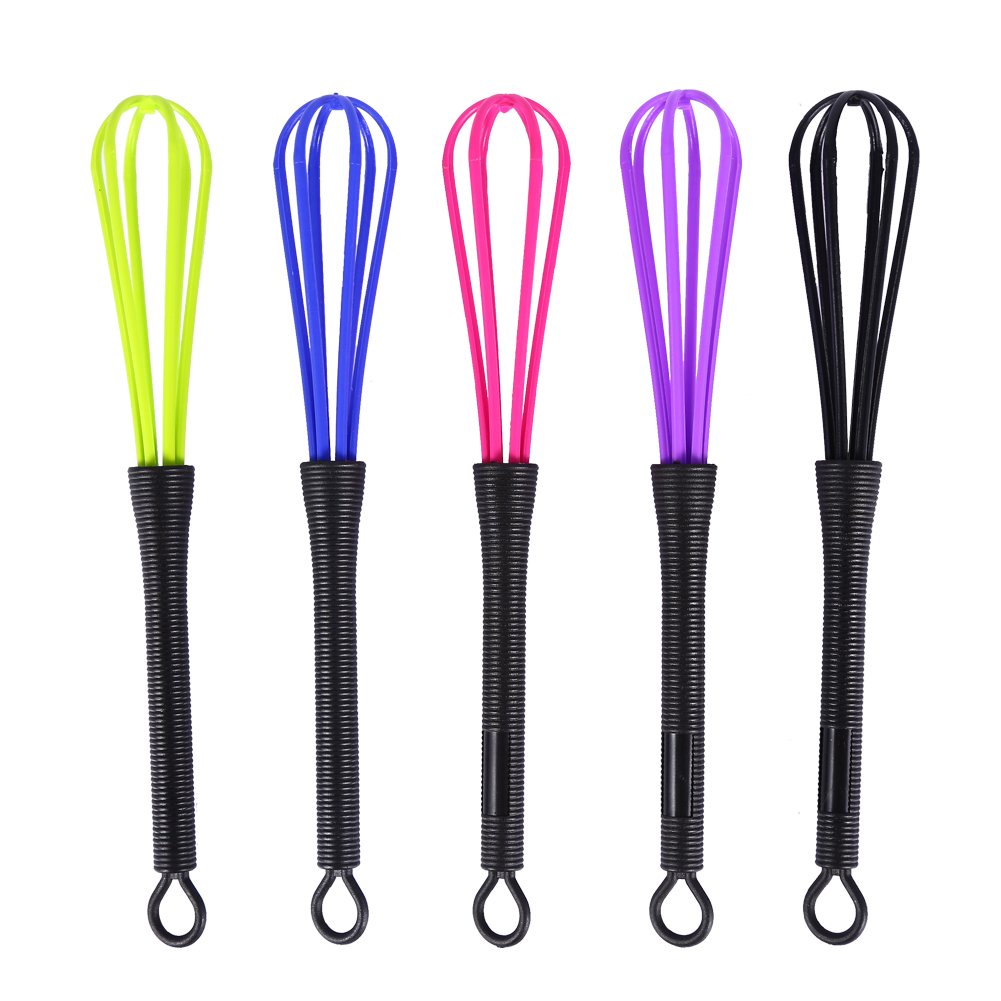 Plastic Whisk, 5Pcs Mini Whisk Salon Hair Color Mixer Egg Milk Mixer And Beating Stir Tool