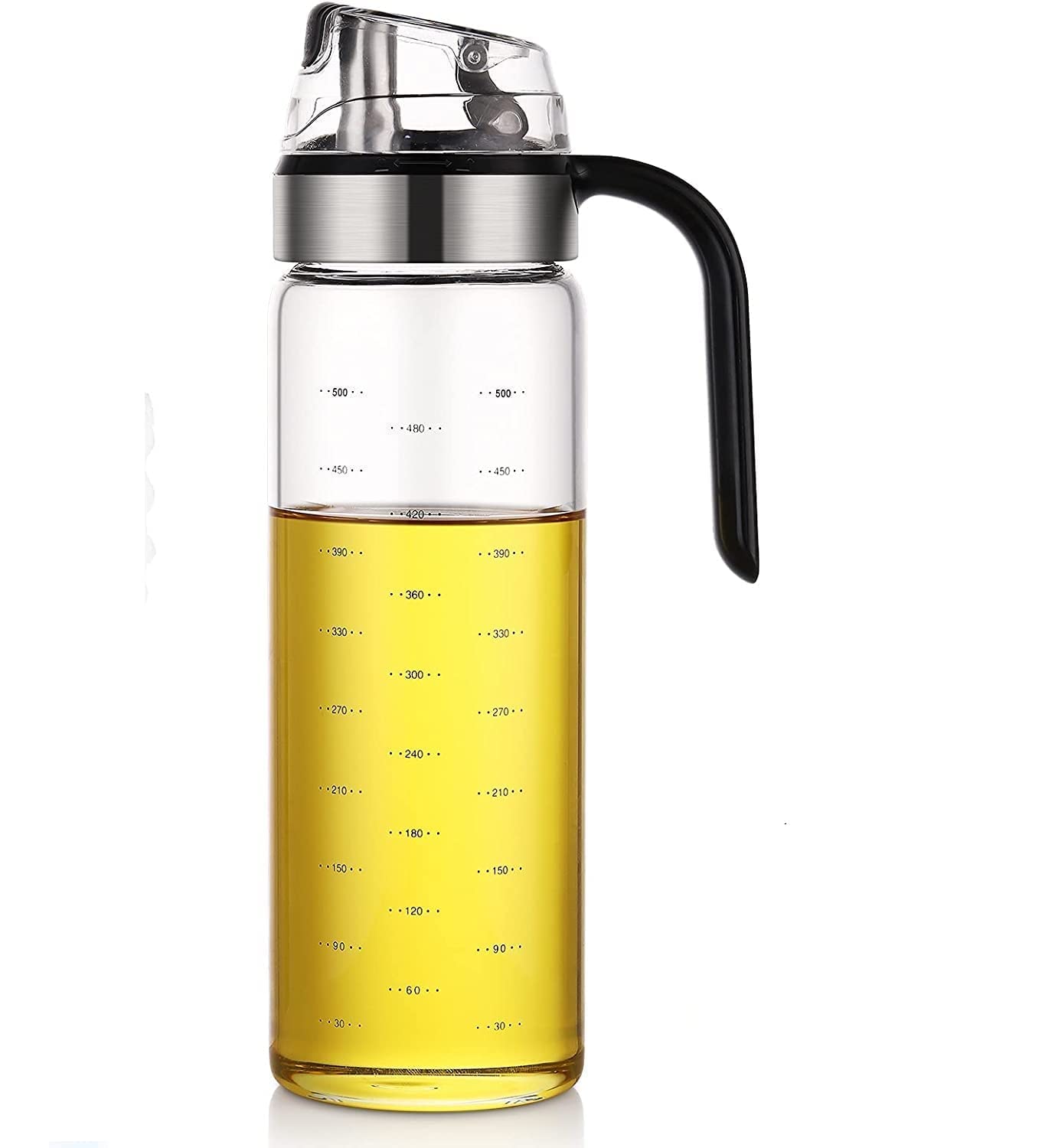Vanduoil And Vinegar Dispenser, Auto Flip Glass Oil Bottles, Glass Oil Bottles With Drizzlers, Oil Container For Kitchen Condime