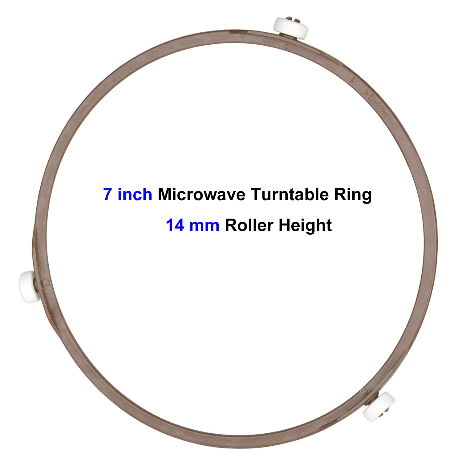 Jolaxy 7'' Microwave Turntable Ring with 14 mm Rollers  Microwave Oven Tray Support  Glass Plate Rotating Roller Ring  Ring Outer Diameter 7 inches (17.8 cm)  Roller Height 14 mm