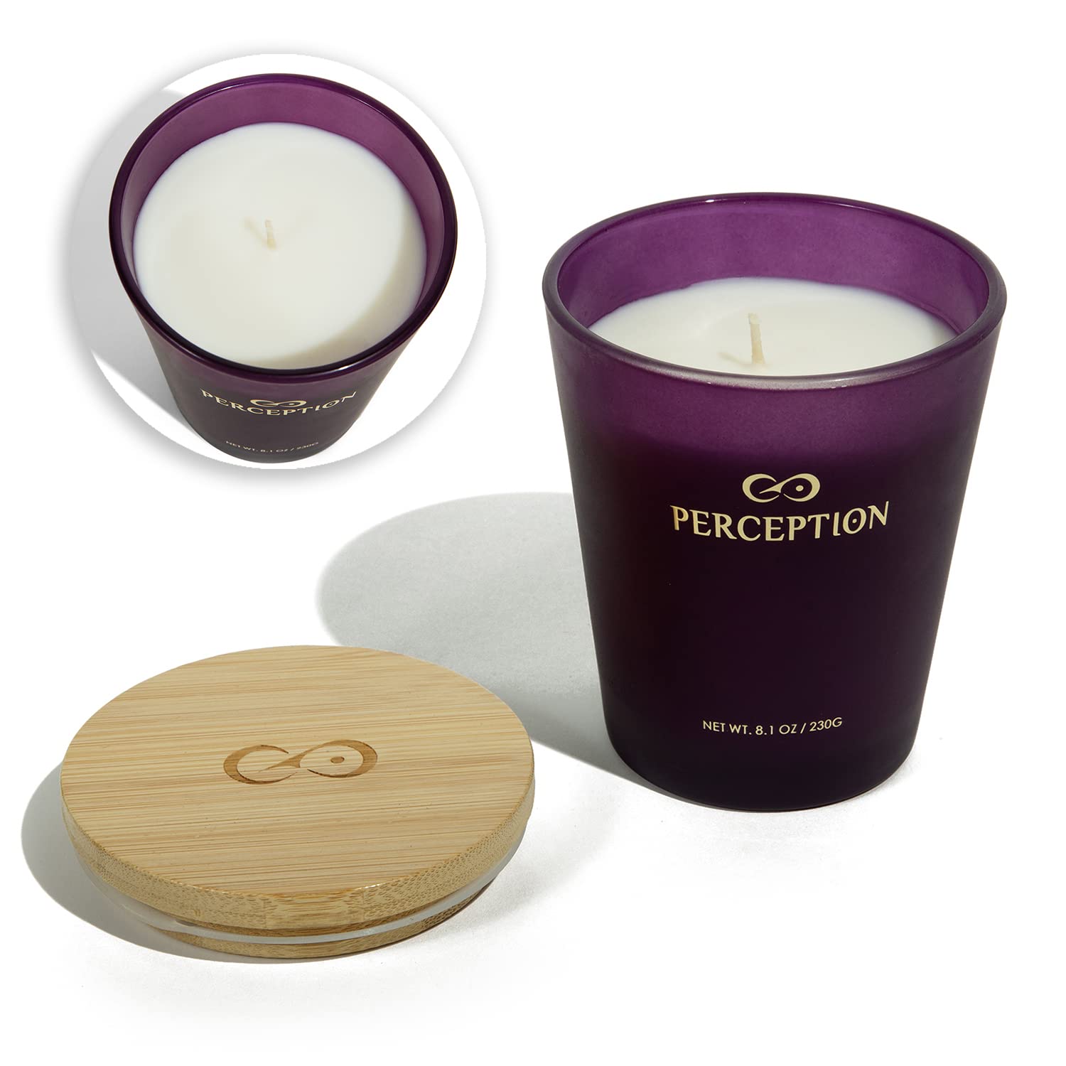 PERCEPTION AROMAS Luxury Scented Candle | Lavender Vanilla | Hand Poured Soy Wax Candle with Gift Box | Elegant Fragrances | 50