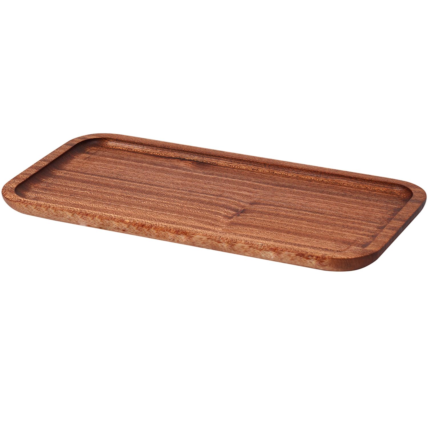 Wuboece 13.78In Wooden Vanity Tray, Bathroom Tray Countertop Organizer Tray For Candle Perfume Soap Dispenser Jewelry Keys