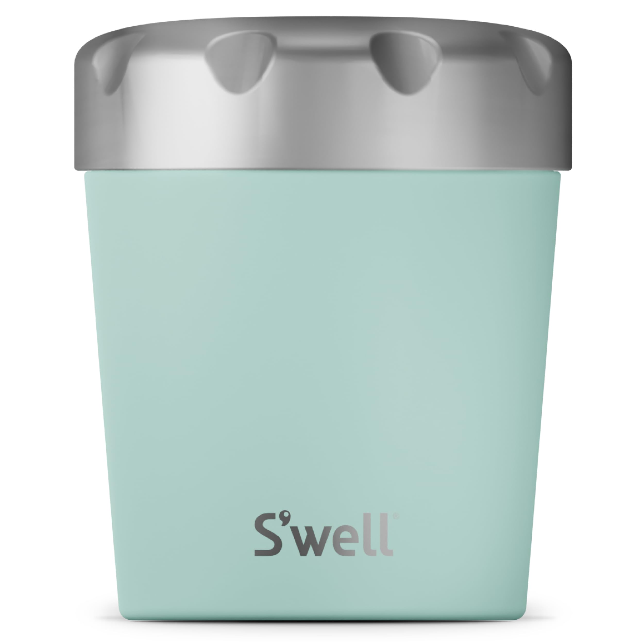 S'Well Stainless Steel Ice Cream Chiller, 16Oz, Mint, Triple Layered Vacuum Insulated Container Keeps Ice Cream Frozen For Up To