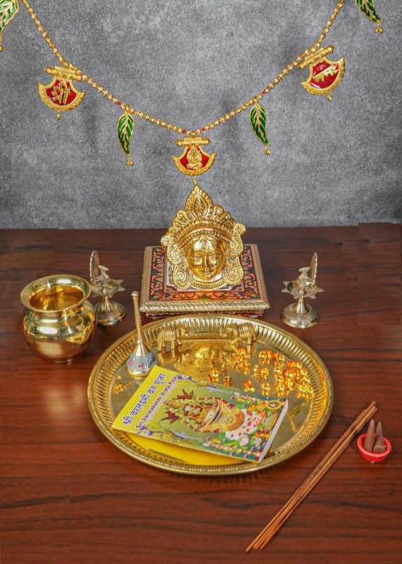 Divyakosh Metal Bandarwal/Thorana/Thoranam for VAR Laxmi/Ganpati/Diwali, Hanging for Main Entrance (Size 37 Inch,Gold) TORAN ONL