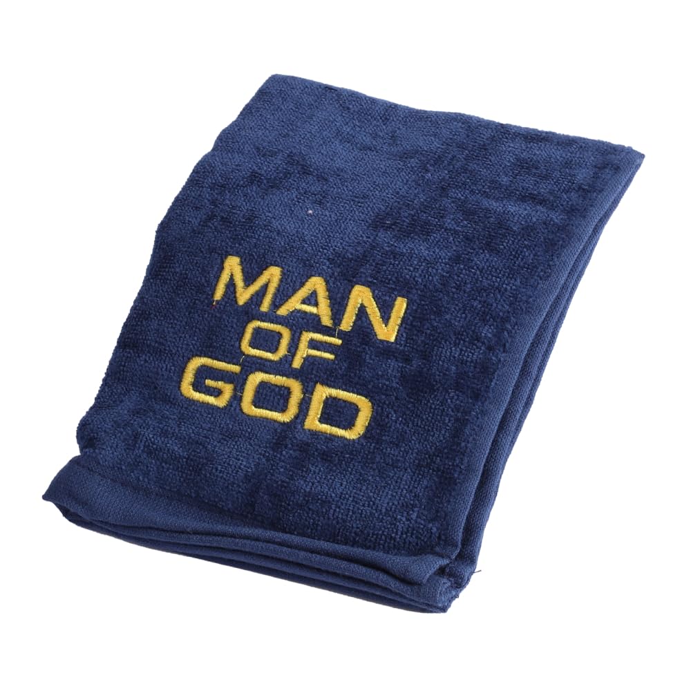 Swanson Christian Products Hand Towel Man Of God Towel W/Gold Embroidery Pastor Appreciation Gift Fathers Day Present Face Towel