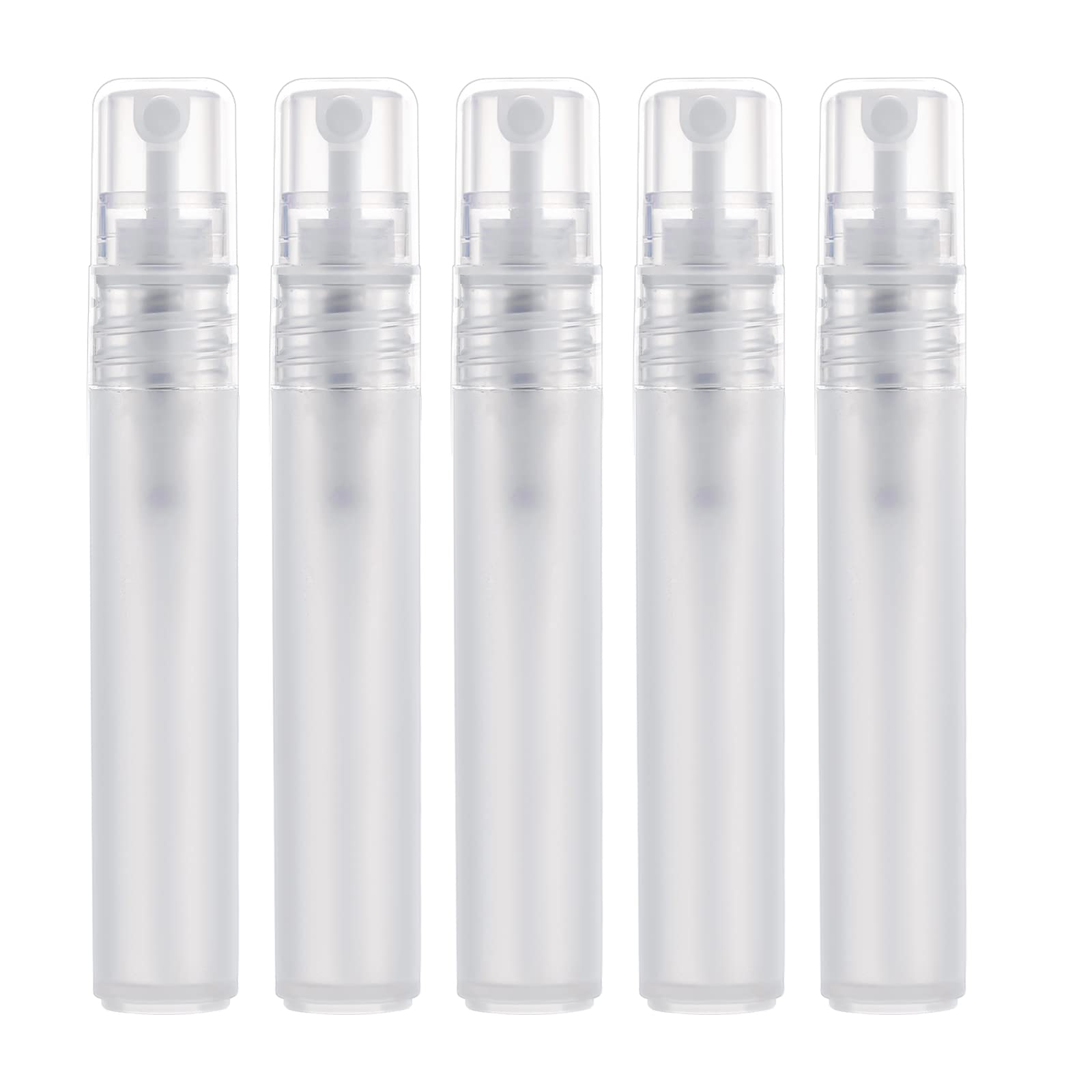 Kinbom 5Pcs 8Ml Perfume Atomizers Refillable, Matte Plastic Small Spray Bottles For Travel Fine Mist Empty Spritzer Bottles For