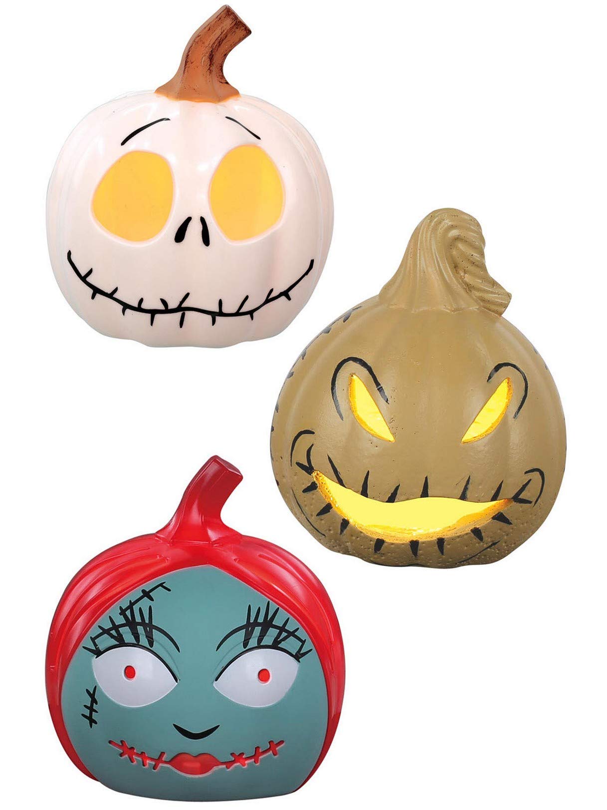 Seasons USA The Nightmare Before Christmas 3 Piece Light Up Pumpkin - 3.25