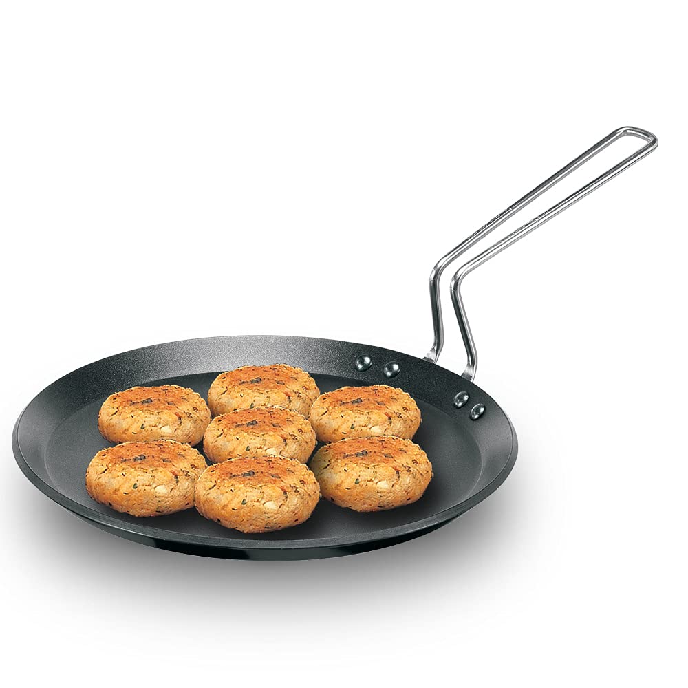 Futura Non-Stick Griddle, 10'' With Stainless Steel Handle, Black