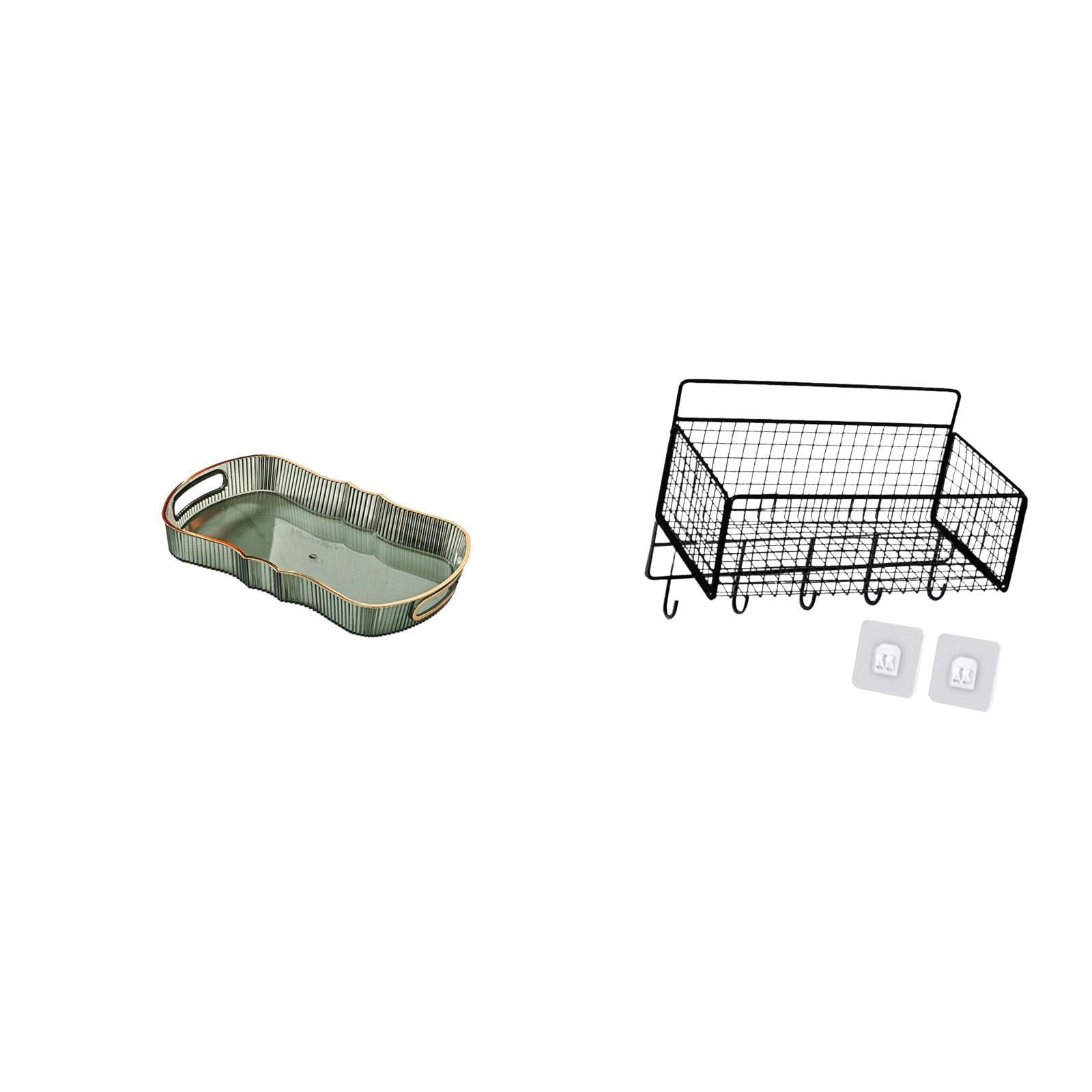 Heavenglow Elegant Multifunctional Food And Bathroom Vanity Tray For Fruit Cafe Cafeteria Breakfast And Cosmetic Storage Solutio