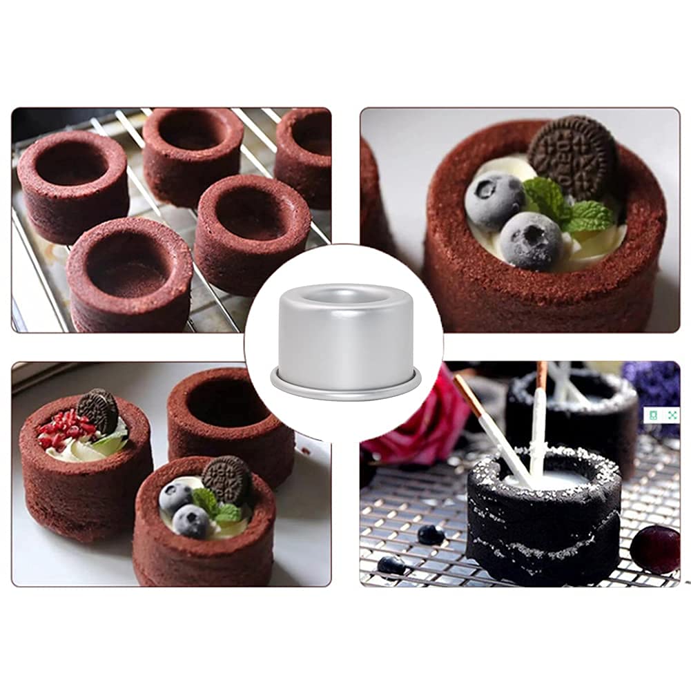 Astra Shop 3-Inch Mini Cake Baking Pans Set Of 4 - For Making Filled Cakes With Hollow Centers/ Single Serve Mini Baking Pans/ B