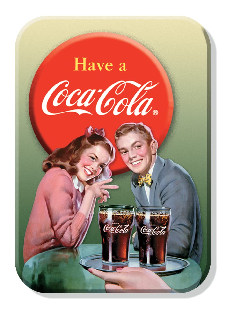 Desperate Enterprises Coca-Cola Young Couple Refrigerator Magnet - Funny Magnets For Office, Home & School - Made In The Usa