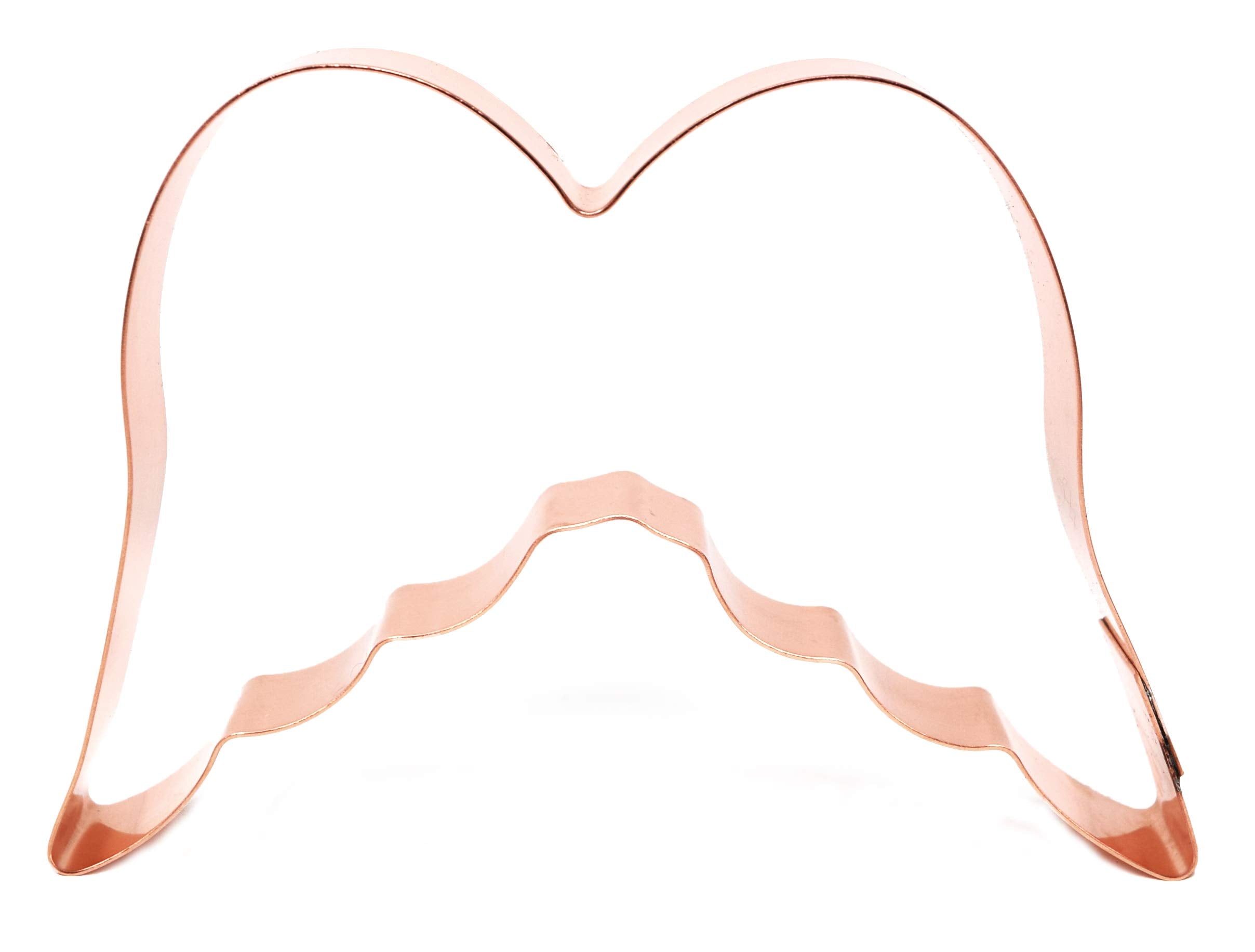 Angel Wings Cookie Cutter 5 X 3.5 Inches, Handcrafted Copper By The Fussy Pup