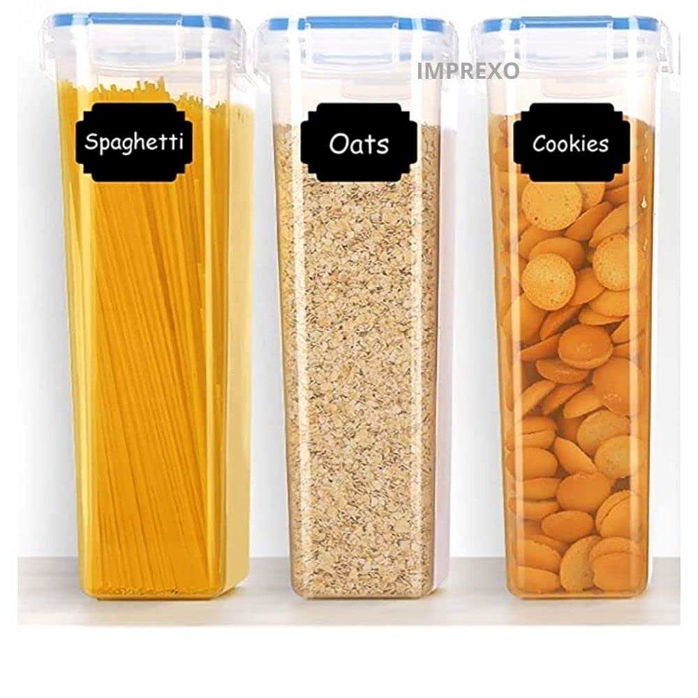 Imprexo Air Tight Food Storage Containers Kitchen Containers For Storage Set Plastic Storage Box For Kitchen Airtight Containers