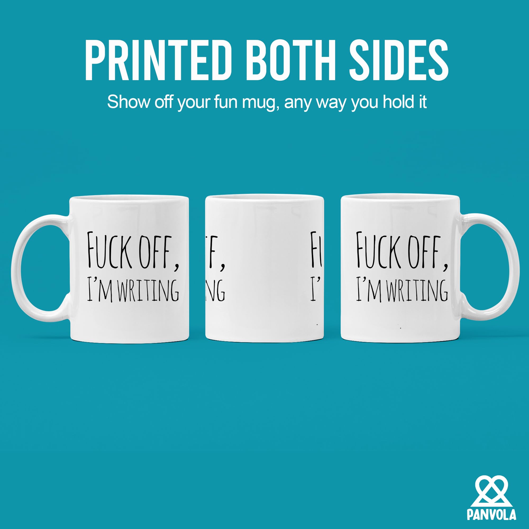 Writing Mug Mugs for Writers F**k Off I'm Writing Novelty Ceramic Coffee Cup Gifts for Writer 11 Ounces White Cups