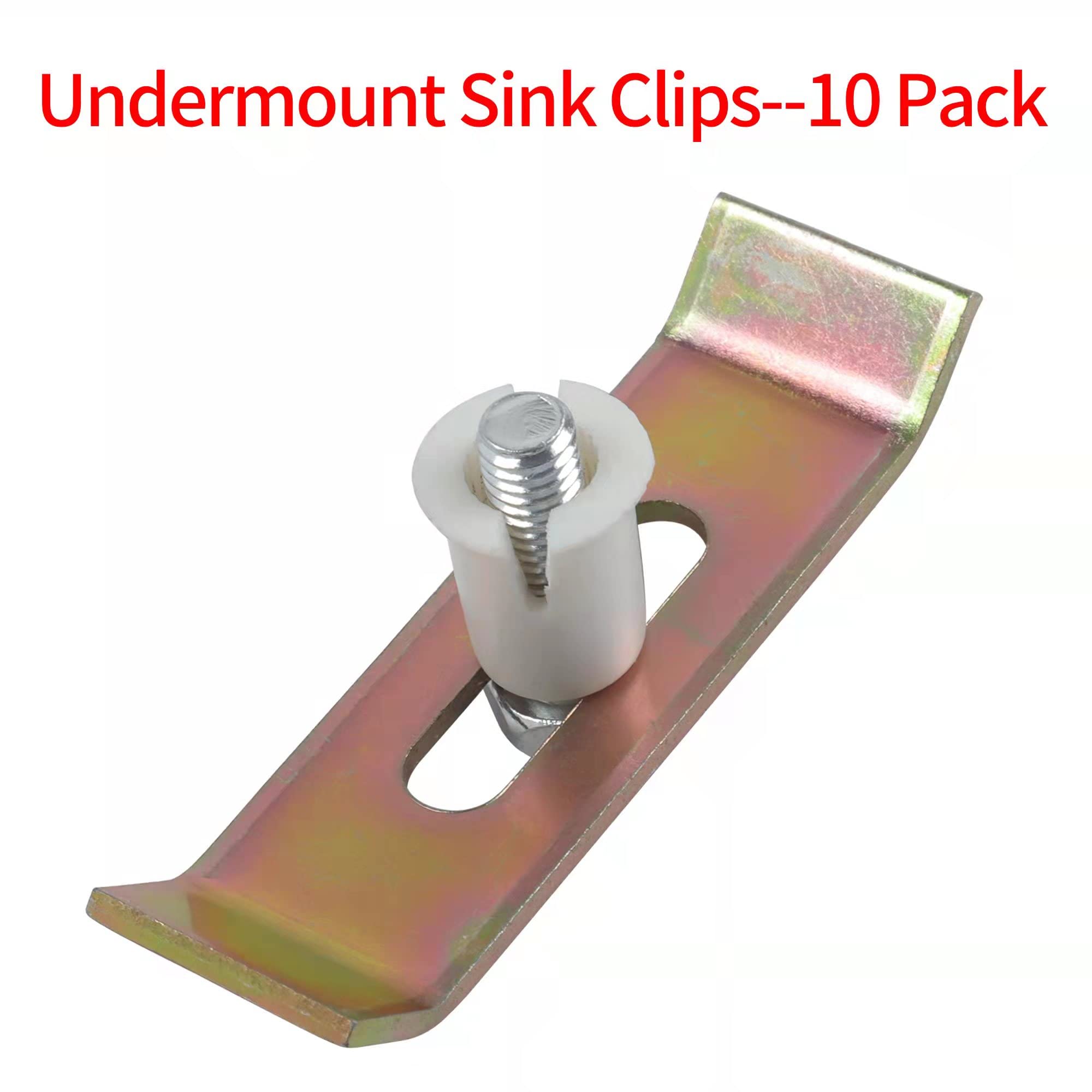 Lonsince Sink Clips For Stainless Steel Undermount Kitchen Sink,10 Pack Kit Sink Brackets,Heavy Duty Kitchen Sink Clips