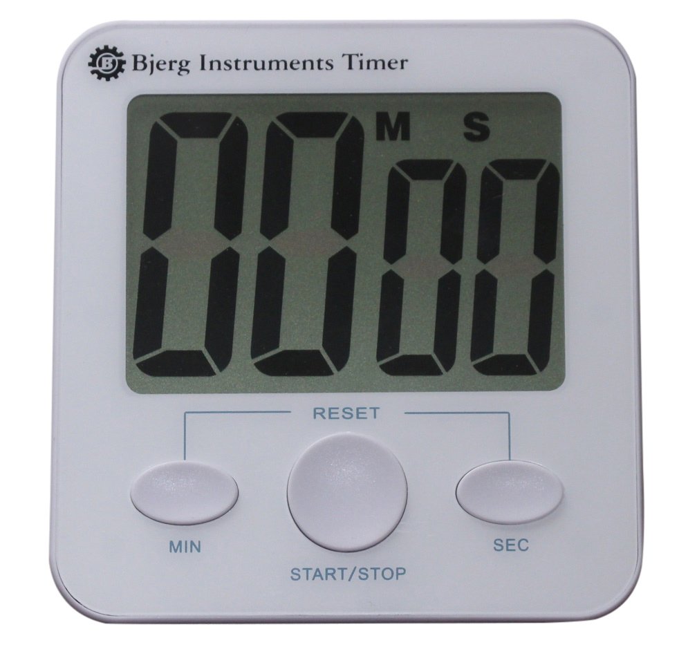 Bjerg Instruments Digital Kitchen Timer With Extra Large Digit Lcd Display