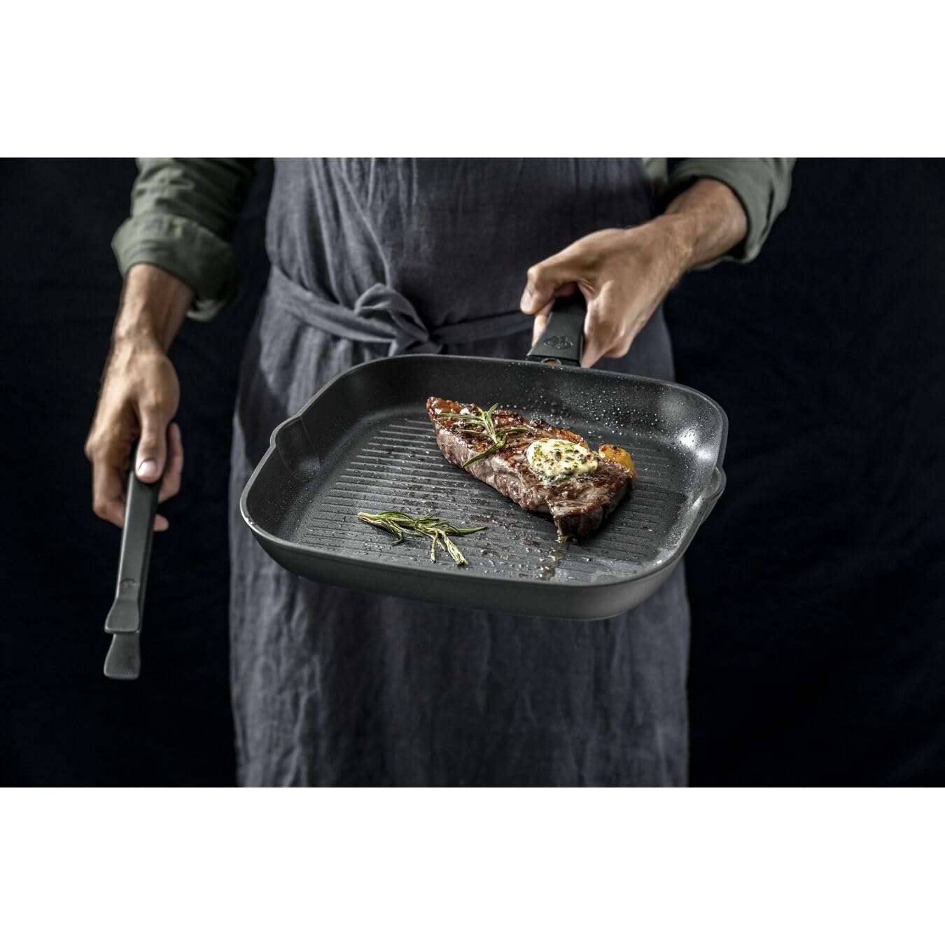 Ballarini Nero Silicone Tongs, Made In Italy