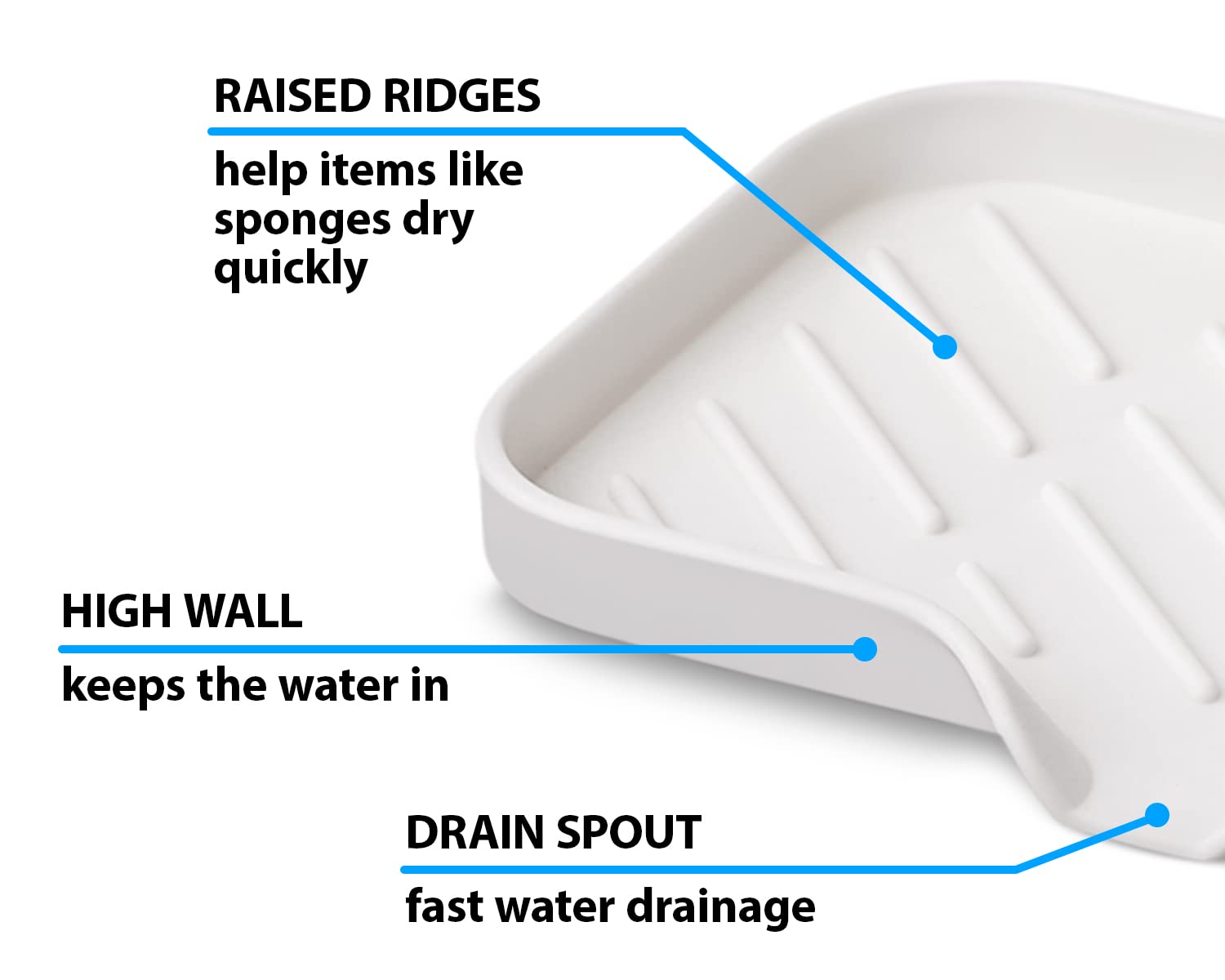 Ag Company 1 Pc Cream Silicone Sink Tray For Dish Sponge Holder | Silicone Sponge Holder For Kitchen Sink | Soap Tray For Kitche