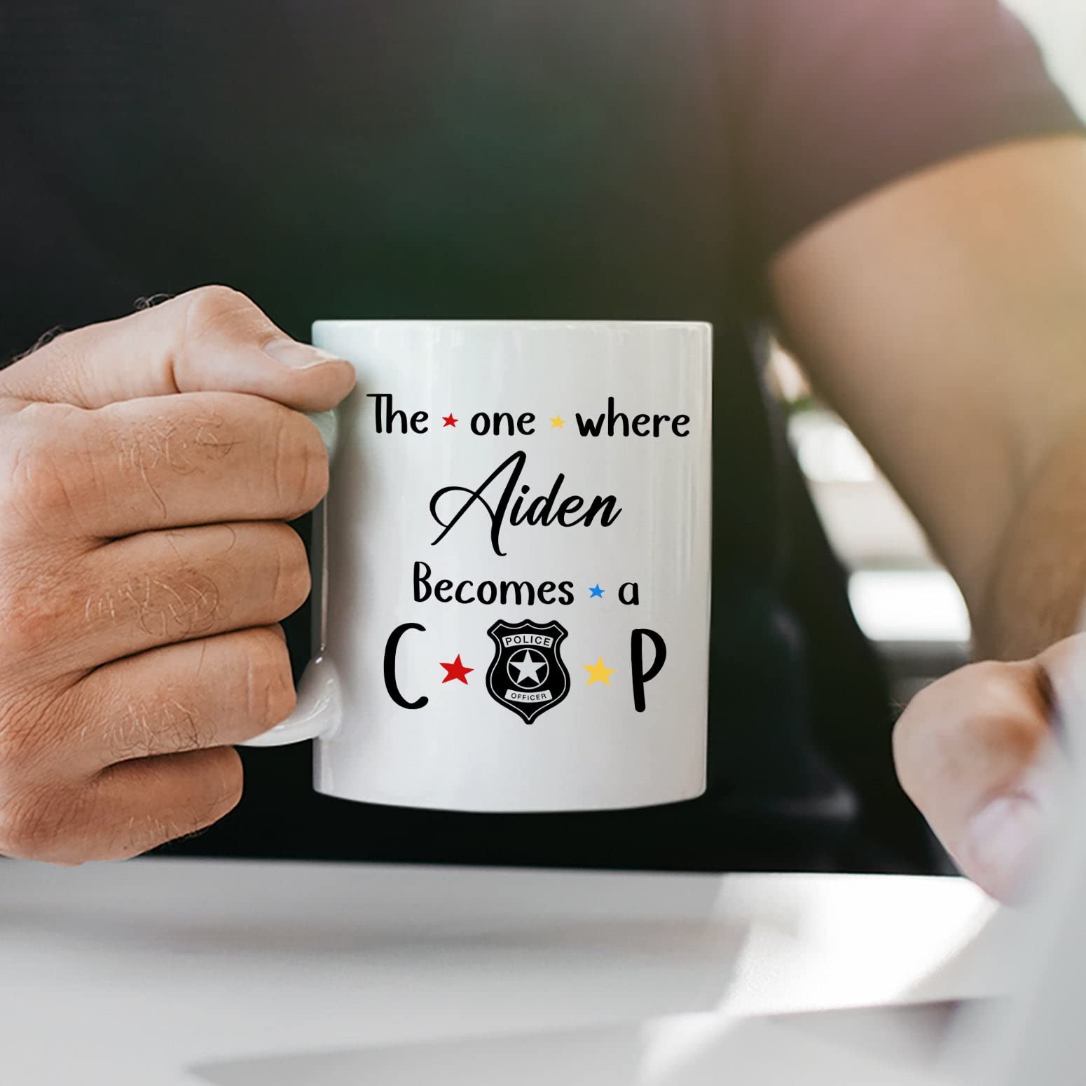 Personalized Cop Coffee Mug, The One Where Becomes A Cop Mug, Custom Police Officer Mug, Future Police Officer Mug, Police Offic