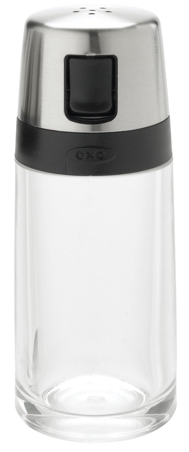 Oxo Good Grips Salt Shaker With Pour Spout, Clear/Silver, Salt & Pepper