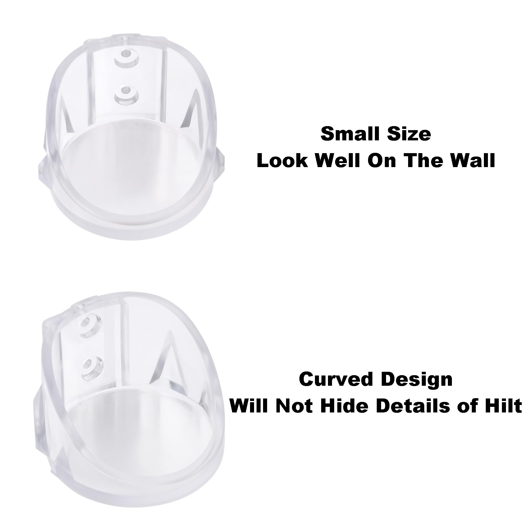 Lekusha Clear Lightsaber Wall Mount Display Stand Light Saber Holder Compatible For Any Lightsaber, Pack Of 2