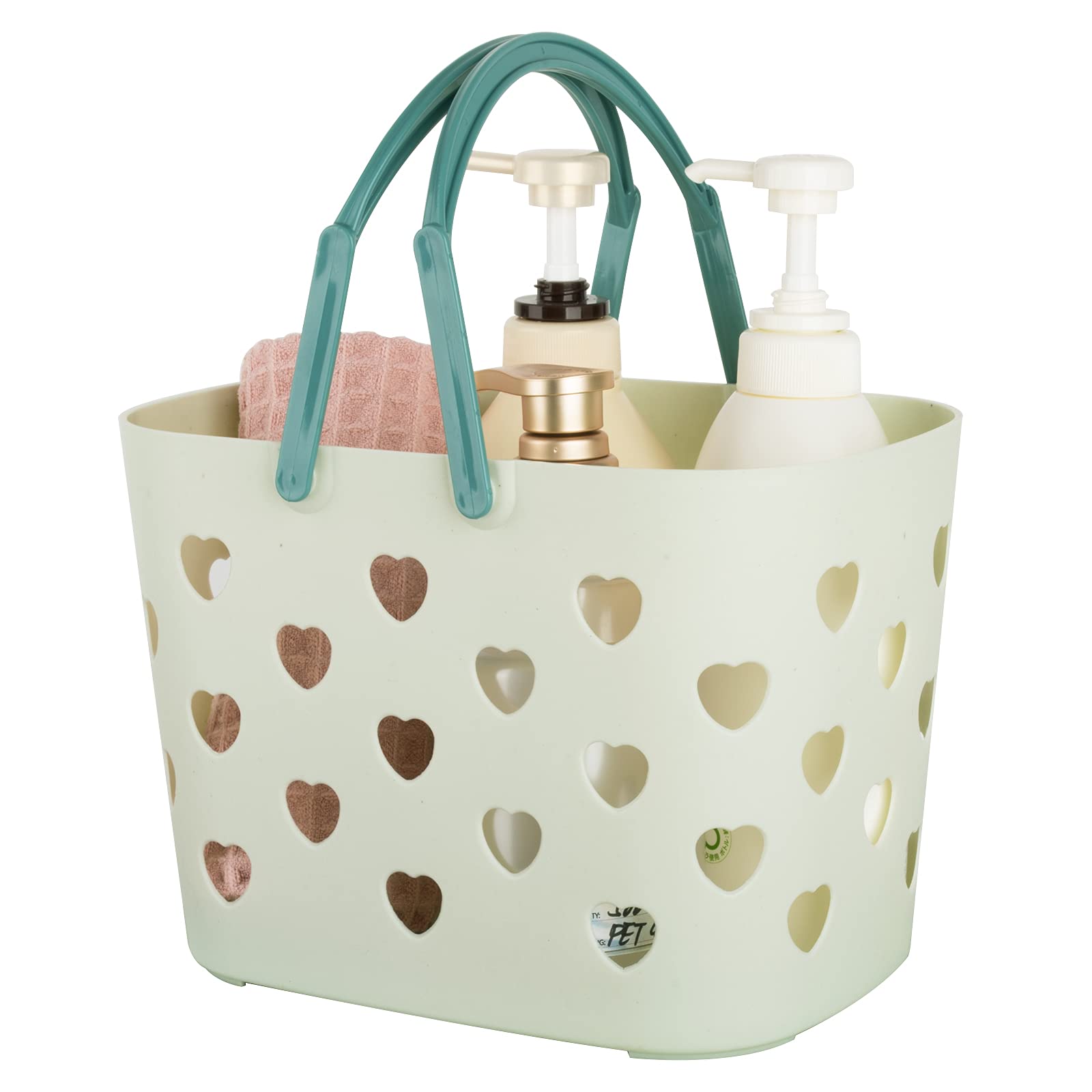 Anyoifax Portable Shower Caddy Tote Plastic Storage Basket with Handle Box Organizer Bin for Bathroom, Pantry, Kitchen, College 