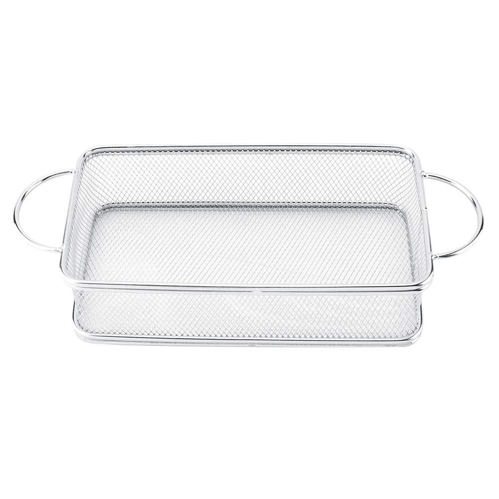Stainless Steel Fry Basket Multi-Function Mesh Frying Basket With Handles Kitchen Colander Strainer(27 * 12 * 6)