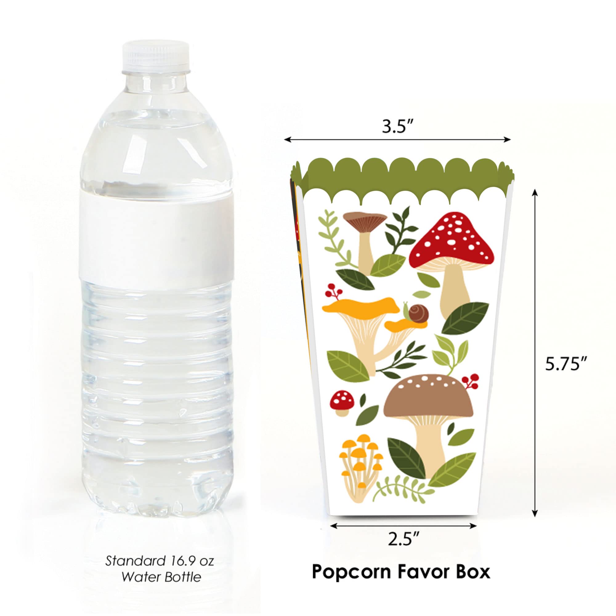 Big Dot Of Happiness Wild Mushrooms - Red Toadstool Party Favor Popcorn Treat Boxes - Set Of 12