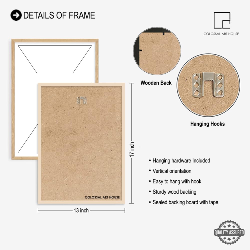 Colossal Art House Modern Art Framed Poster For Home & Office Wall Decoration - Portrait, Wall Display (Brown, 12X16 Inch Frame