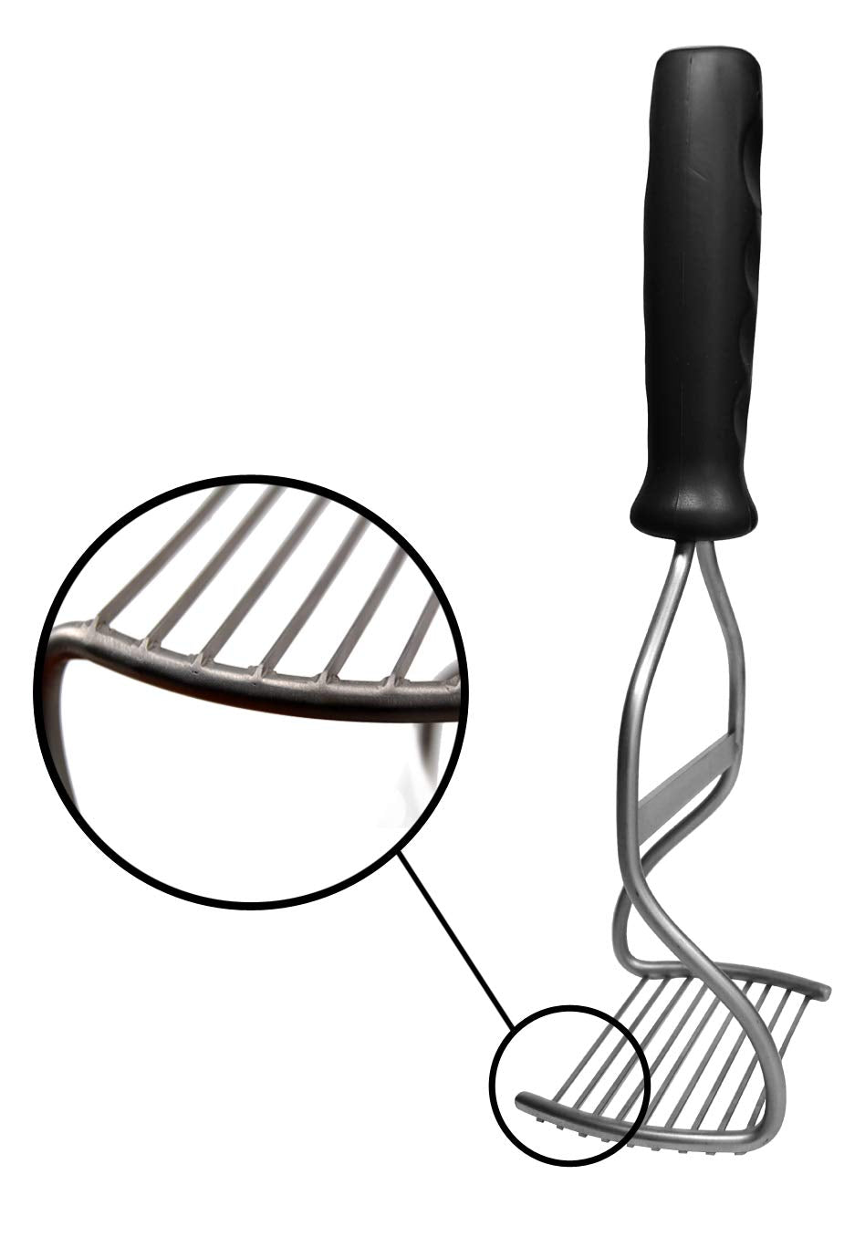 Kitchen Innovations Diamond Series Masher - World'S Best Handheld Masher And Blender - Stainless Steel Blades With Ergonomic Rub