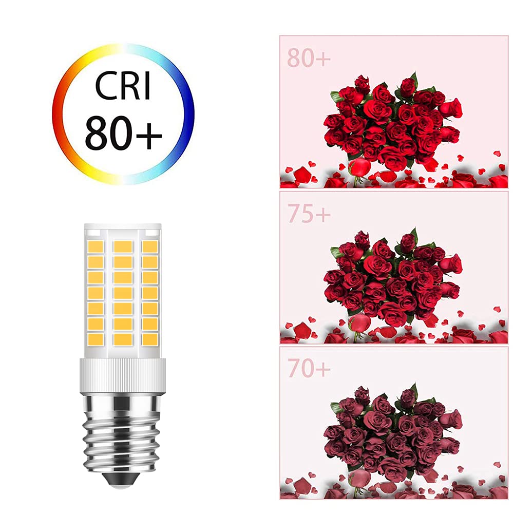 Taiyaloo E17 Led Bulb Dimmable, 5W Microwave Oven Bulb, Warm White 3000K, 40W Halogen Bulb Replacement For Microwave, Over Stove