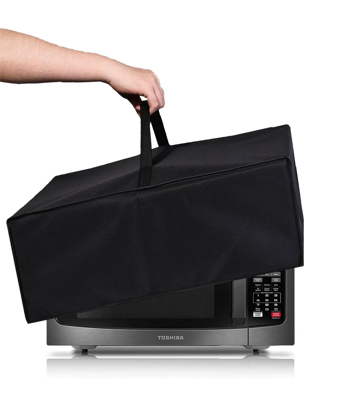 Nuenss-Ror Heat-Resistant Waterproof Microwave Oven Grill Cover Protector,Nylon Fabric Dust Cover Case For Toshiba Em131A5C-Bs C