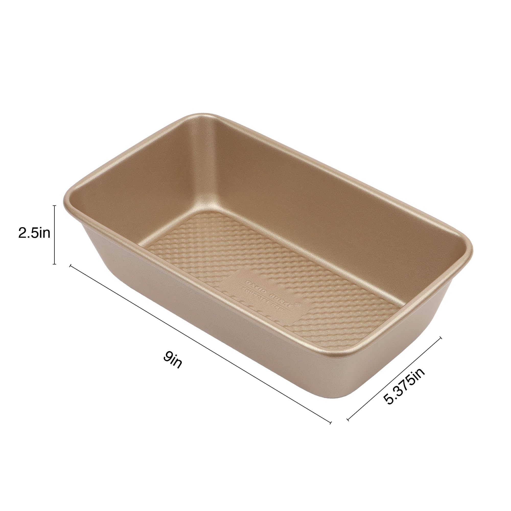 David Burke Kitchen Commerical Weight Bronze Loaf Pan 9 X 5.3 X 2.5 Inches Loaf Pan