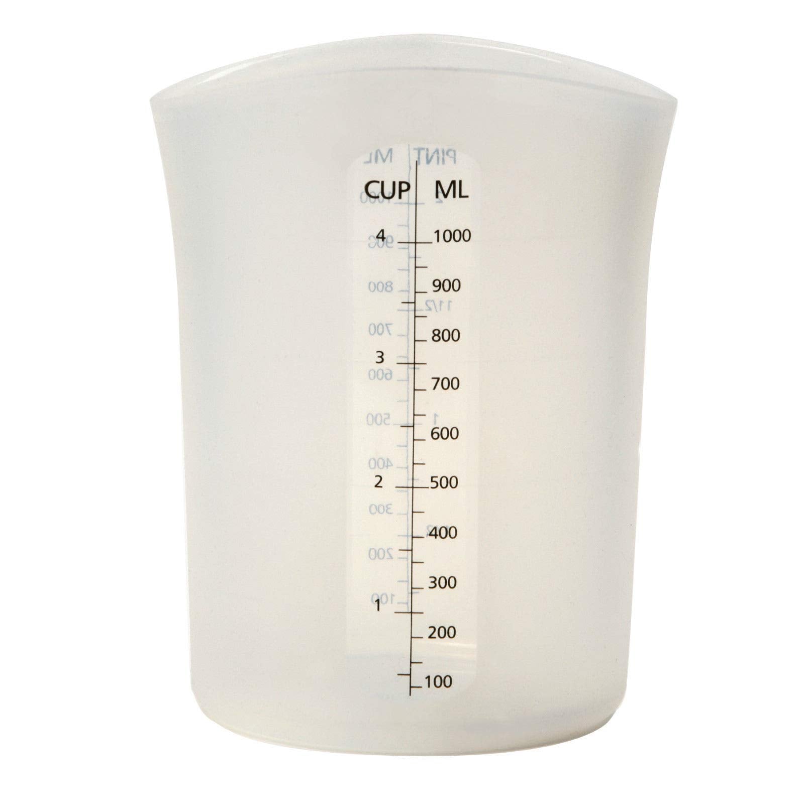 Norpro Silicone Measuring Stir And Pour Measure 4 Cups, Flexible, Dishwasher Safe, 4.5 X 3.75 X 6.75 Inches
