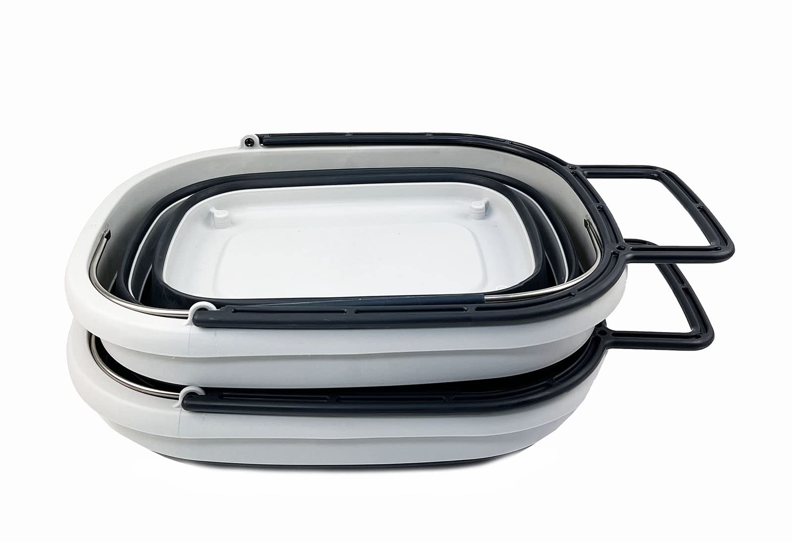 Sammart 17L (4.5 Gallons) Collapsible Plastic Laundry Basket With Handle & Wheels-Foldable Pop Up Storage Container/Organizer Wi