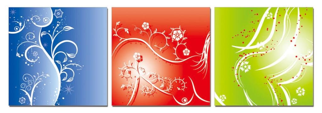 Go Hooked Mdf Wall Painting/Hanging Art/Home Decor (28 Cm X 9 Cm X 28 Cm, 3 Frames, Mdf3Sa-8289)