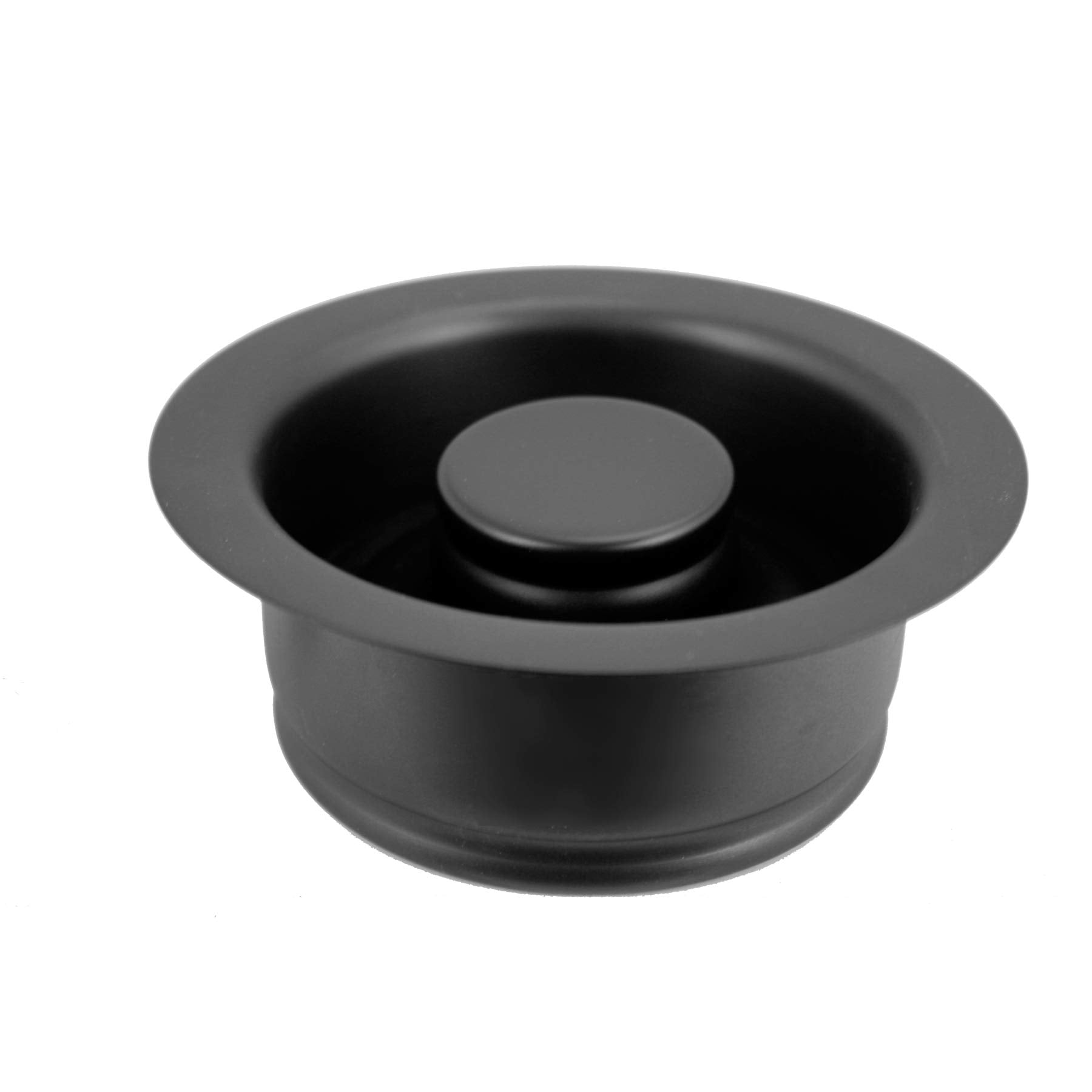 Westbrass D2165-62 Post Style Large Kitchen Basket Strainer with Waste Disposal Flange and Stopper  Matte Black