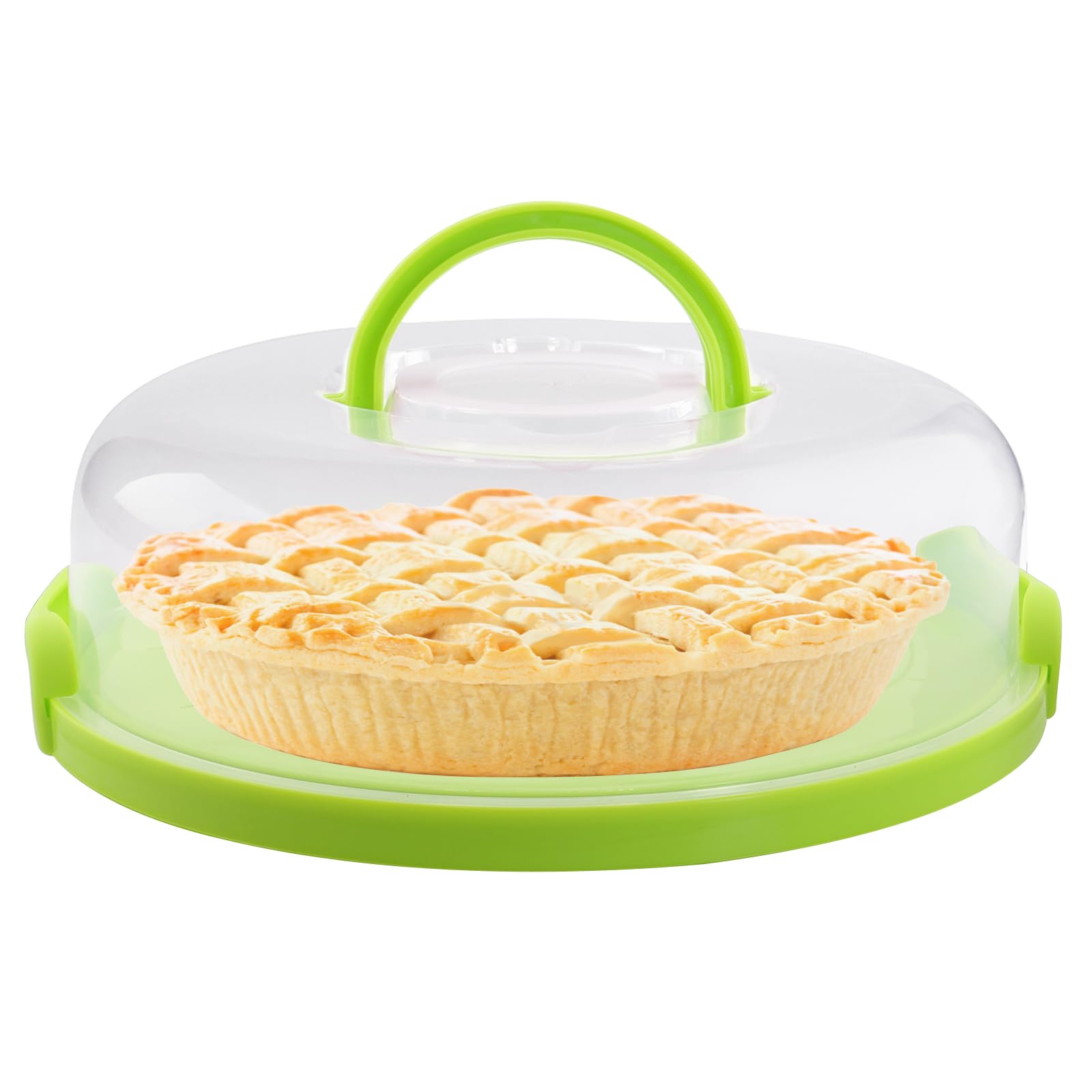 12inch Portable Pie Carrier with Lid and Cupcake Muffin Tart Cookie Keeper Food, for Wedding Party Baby Shower Party Christmas (