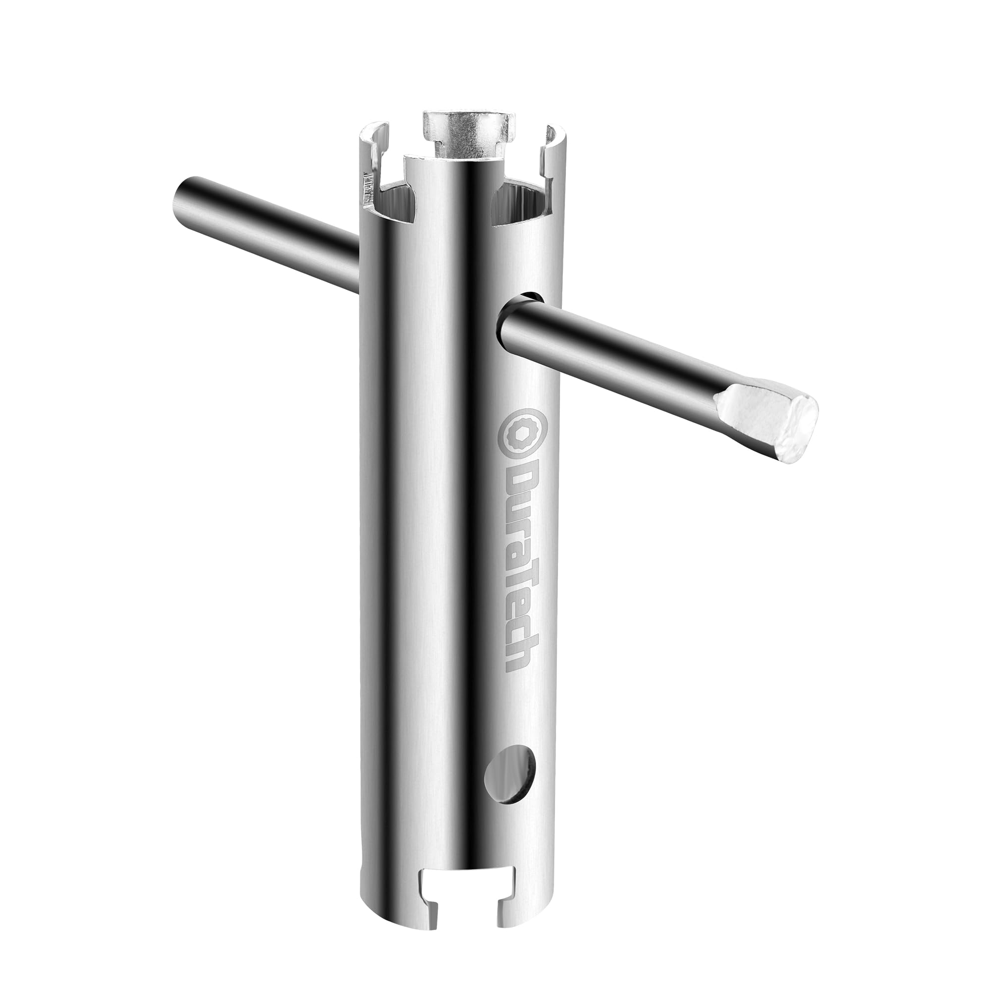 Duratech Long Reach Basket Strainer Wrench, Universal Sink Strainer Wrench With Sliding Handle, Double End, 1/2'' & 3/8 ''
