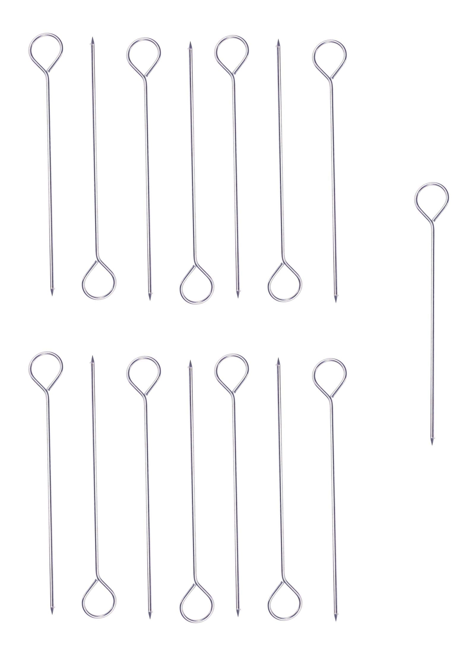 Ruwado 15 Pcs 6 Inch Turkey Lacers For Trussing Turkey Stainless Steel Silver Meat Roasting Trussing Needles Poultry Grilling Su