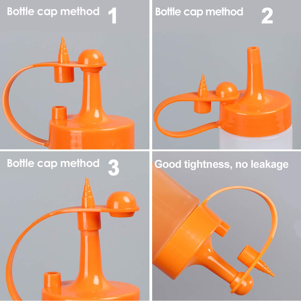 Condiment Squeeze Bottle Sauce Squeeze Squirt Bottle For Kitchen Plastic Syrup Salad Dressing Container Food Dispenser For Oil K
